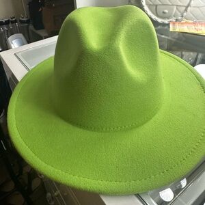 Vibrant Green Fedora Hat